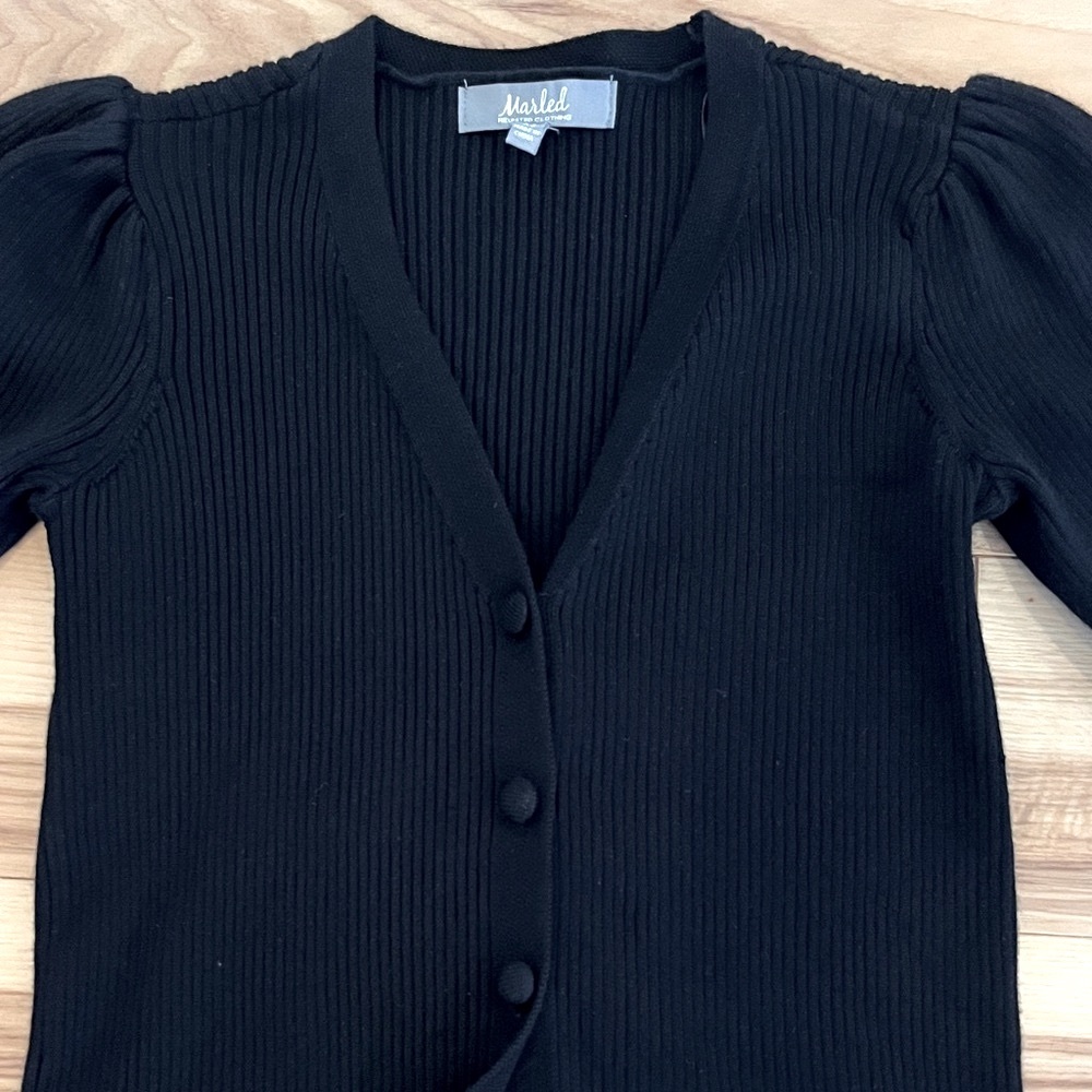 Marled by Reunited Clothing Black Cardigan XS
